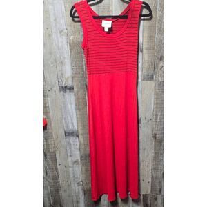 Joseph Ribkoff Vintage 90s Red Stripe Maxi Dress